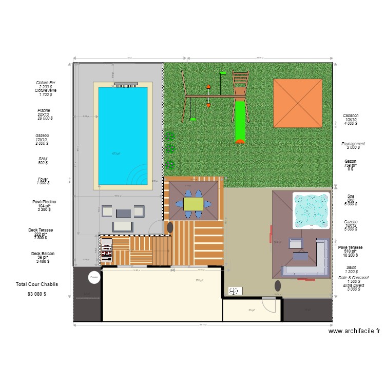 la cour23. Plan de 0 pièce et 0 m2