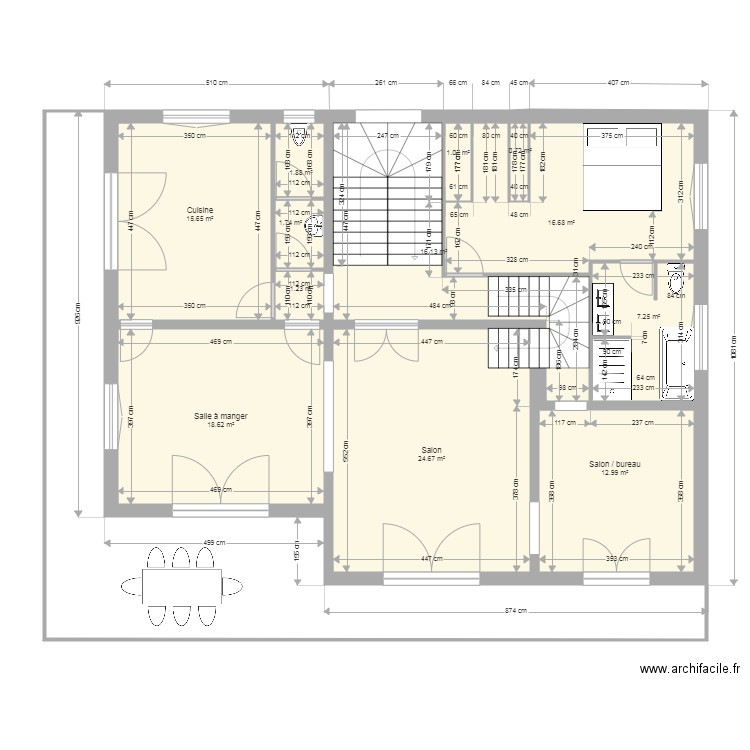 Raph 1er étage. Plan de 0 pièce et 0 m2