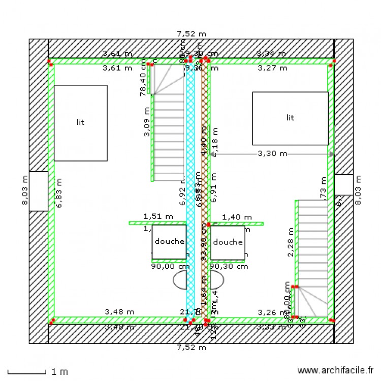 combles - projet. Plan de 0 pièce et 0 m2