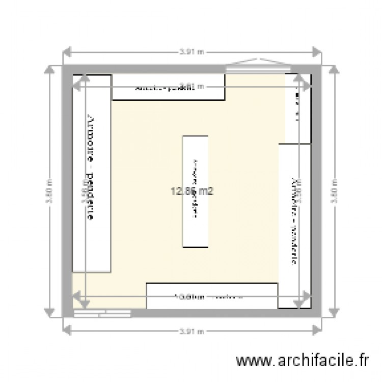 dressing. Plan de 0 pièce et 0 m2