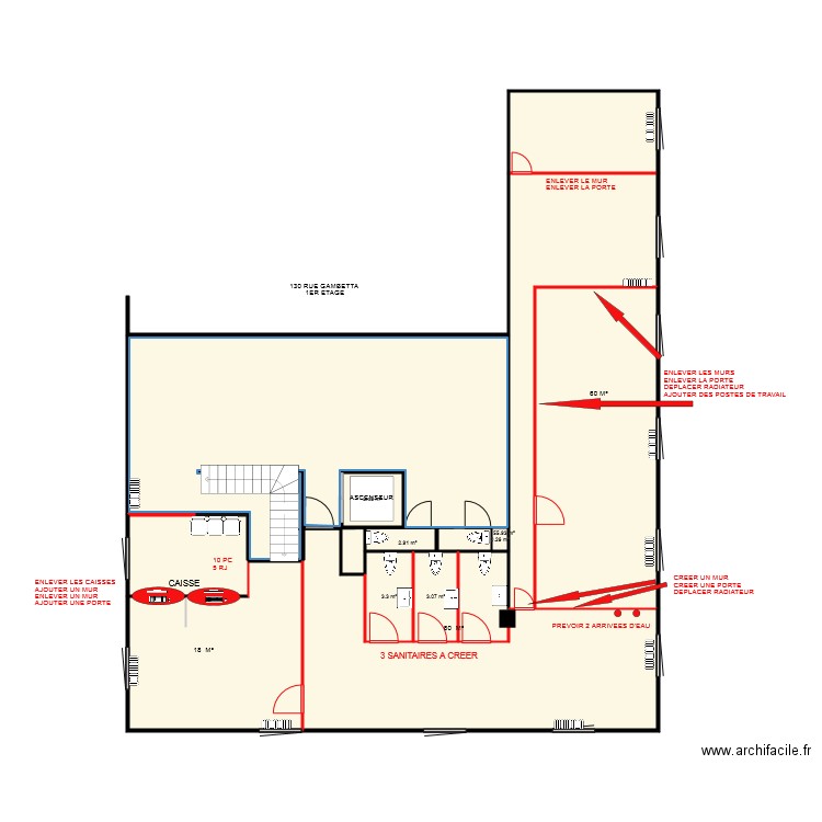 ACIF TRAVAUX. Plan de 0 pièce et 0 m2