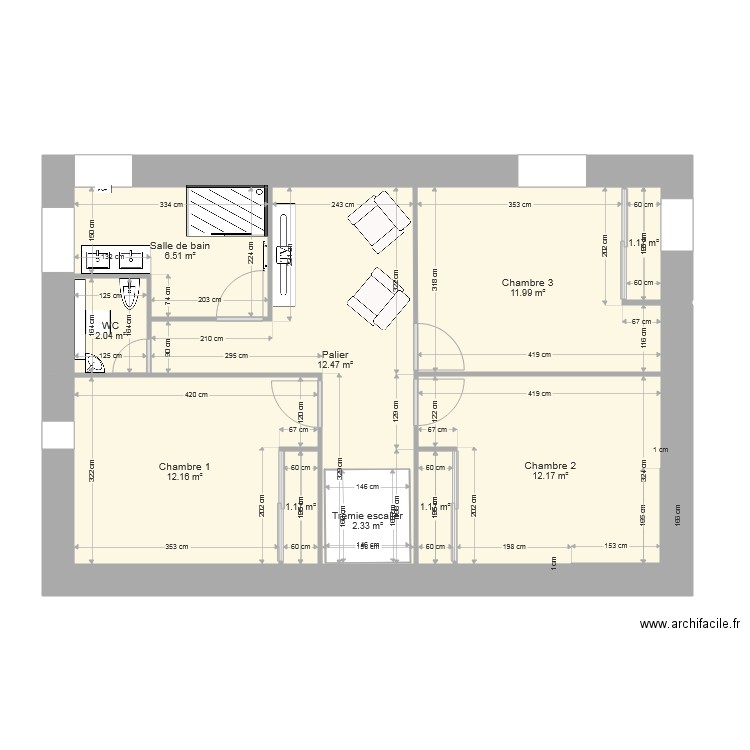 Grenier Mosson version 2. Plan de 0 pièce et 0 m2