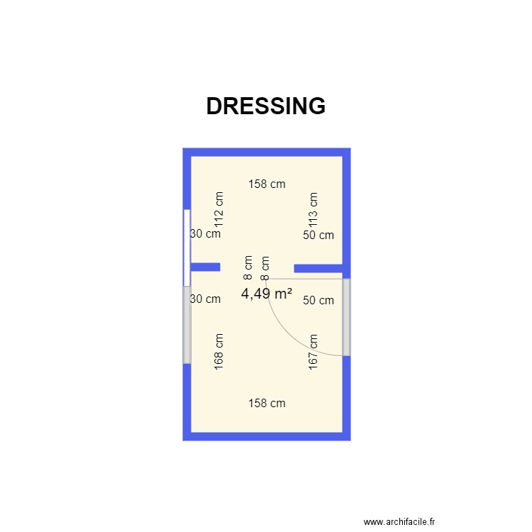 AMENAGEMENTS PIECES. Plan de 1 pièce et 4 m2