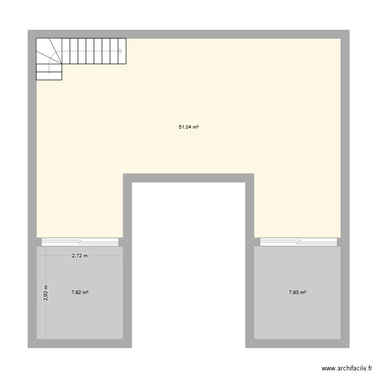 Maison U 002. Plan de 3 pièces et 67 m2