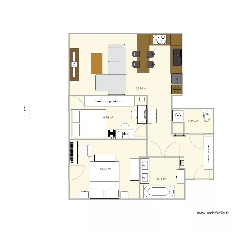 Appartement . Plan de 