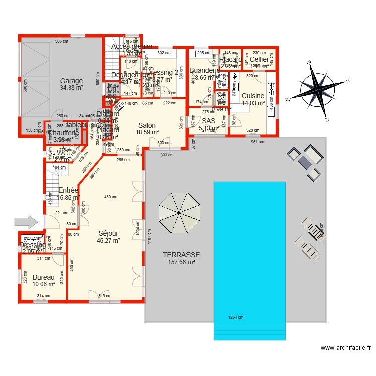 BI 4038 rdc côté. Plan de 0 pièce et 0 m2