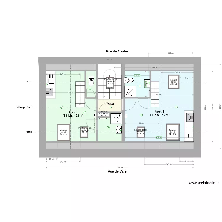 Amenagement comble v3. Plan de 