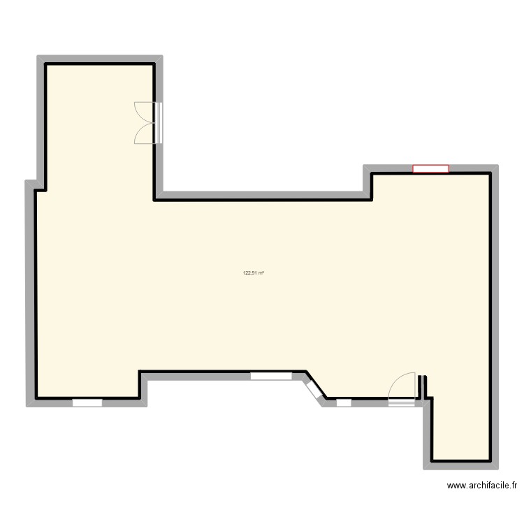 nouveau plan. Plan de 1 pièce et 123 m2