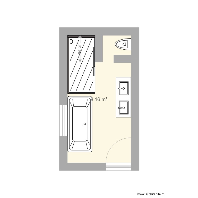 Salle de bain. Plan de 0 pièce et 0 m2