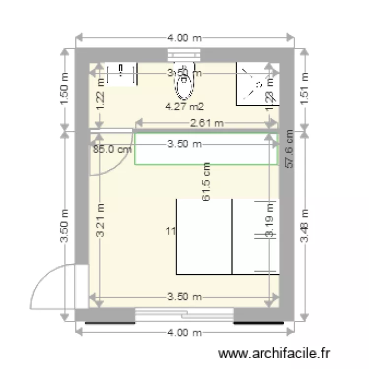 cabanon. Plan de cabanon. Plan de