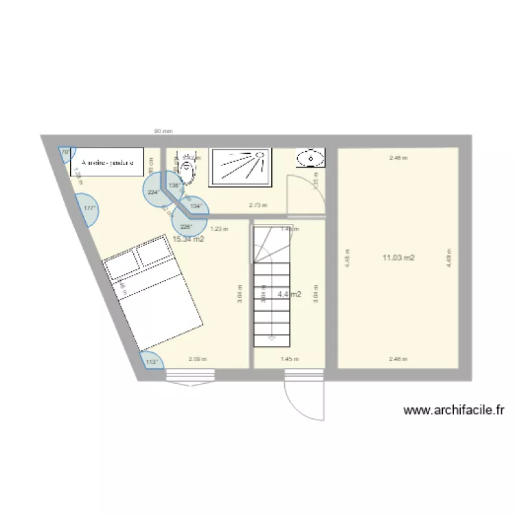 plan arrest garage rez de chauss&eacute;e. Plan de 