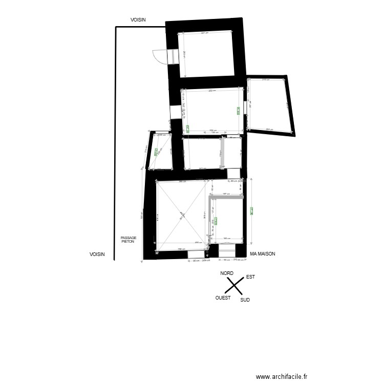 Mesures Maison. Plan de 0 pièce et 0 m2