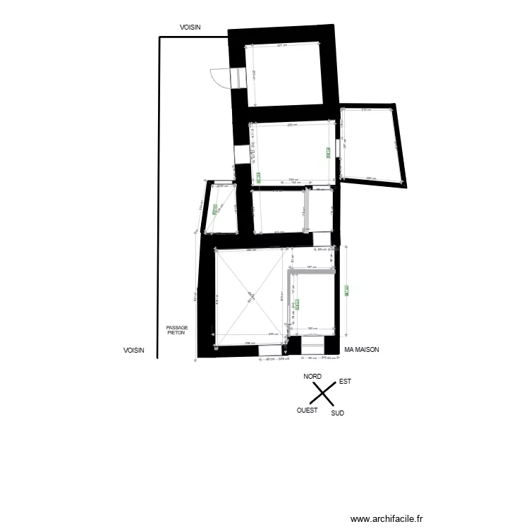 Mesures Maison. Plan de Mesures Maison. Plan de