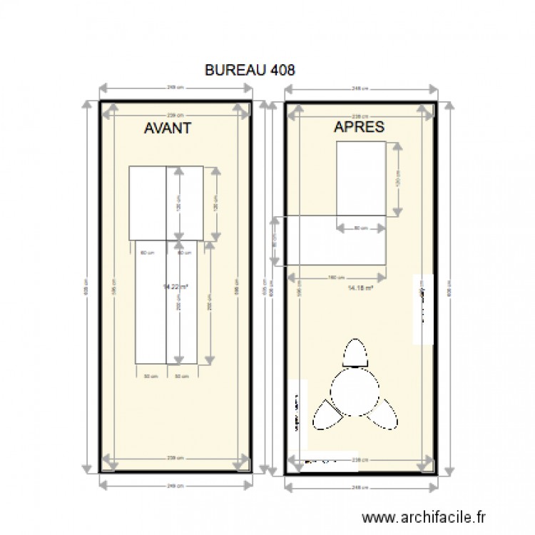 BUREAU 408 . Plan de 0 pièce et 0 m2