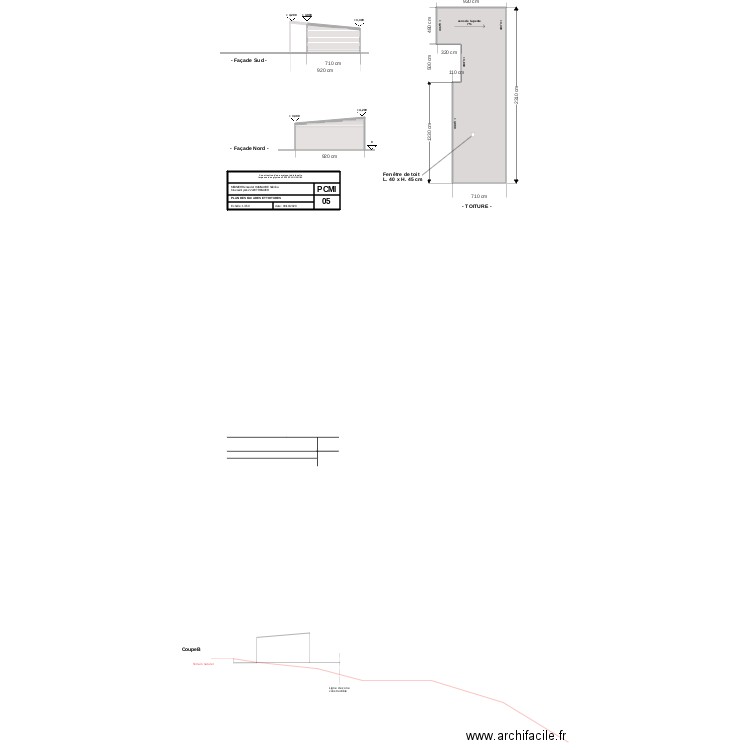 coupe. Plan de 0 pièce et 0 m2