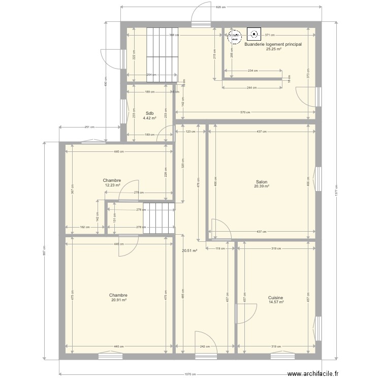 Plan Marieulles après travaux . Plan de 0 pièce et 0 m2