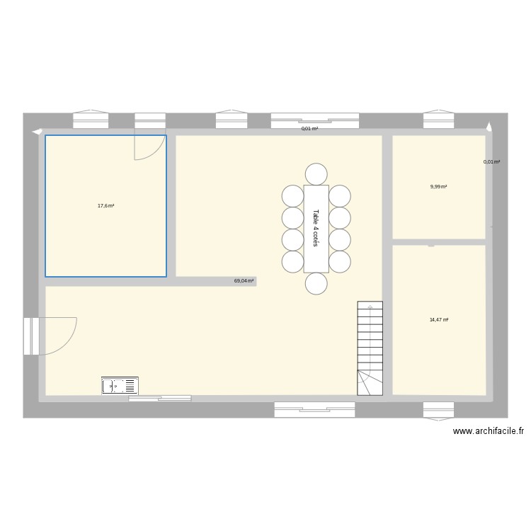 Remi rdc 1. Plan de 0 pièce et 0 m2