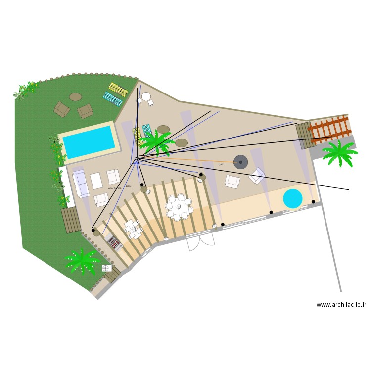 terrasse 0122 elec eau gaz. Plan de 0 pièce et 0 m2