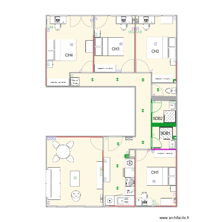 T5 Bourrassol bis ch2. Plan de 0 pièce et 0 m2