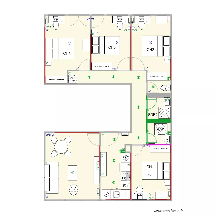 T5 Bourrassol bis ch2. Plan de 
