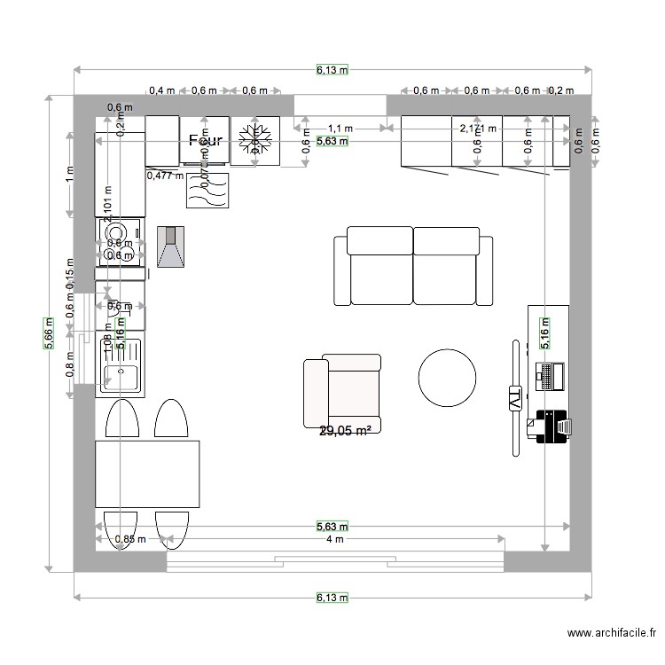 cuisine. Plan de 0 pièce et 0 m2