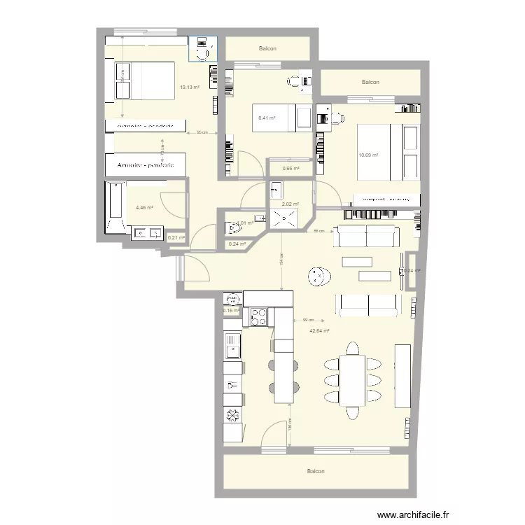 Appart option 6. Plan de 