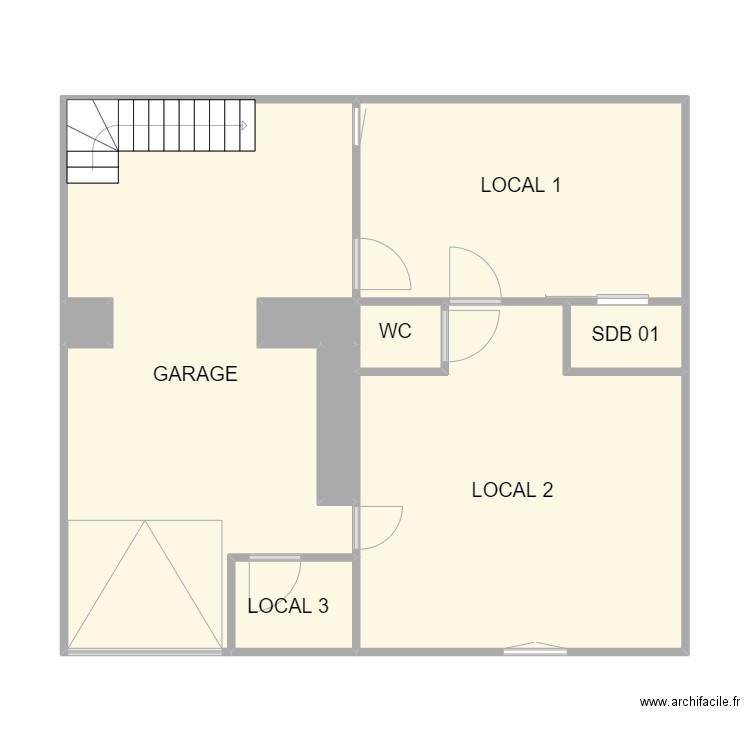 RDC BRIGNON. Plan de 9 pièces et 79 m2
