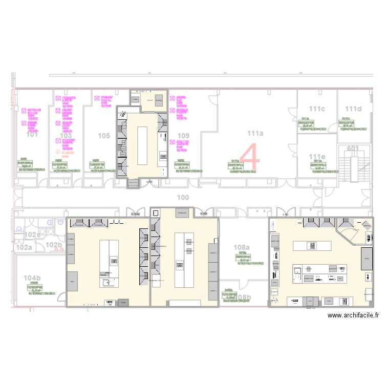labo SCC - Renov Christophe V2. Plan de 6 pièces et 244 m2