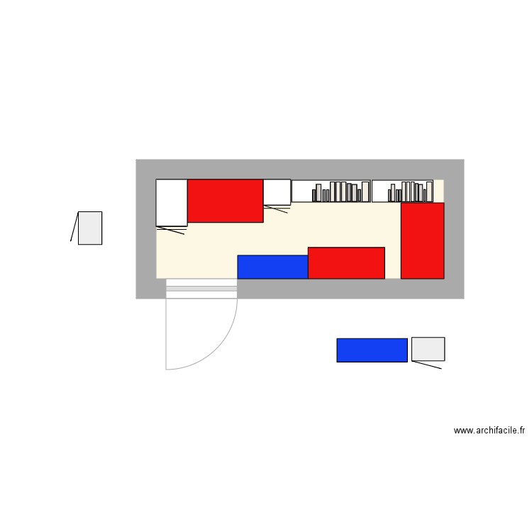 la CAVE V1 avec meuble cuisine en 60 de prof. Plan de 1 pièce et 5 m2