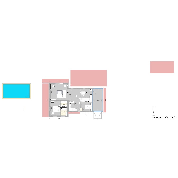 STRUCTURE  plain pied 55 m2. Plan de 0 pièce et 0 m2