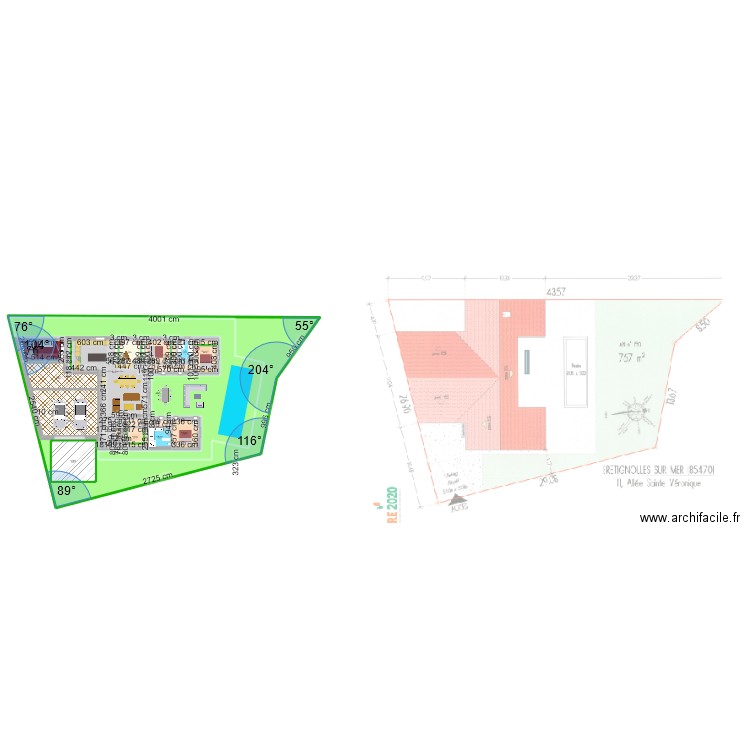 Plan Bret 12. Plan de 18 pièces et 949 m2