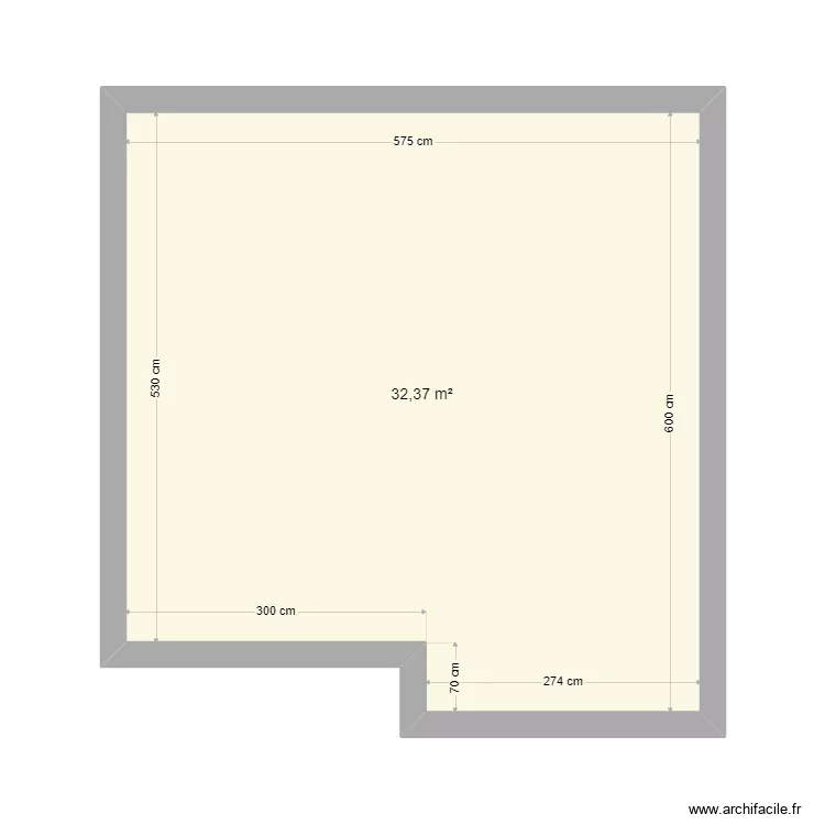 Studio 2. Plan de 