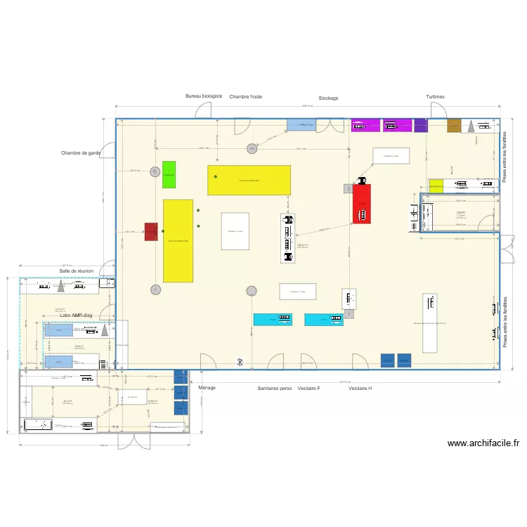 Plateau technique V3. Plan de 
