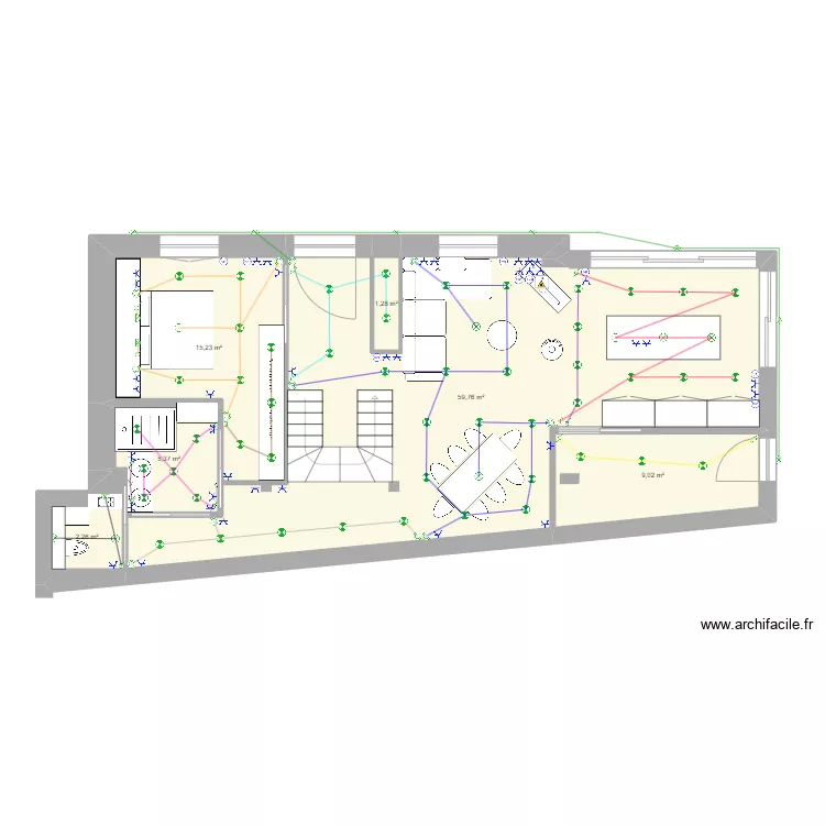 RDC maison. Plan de 