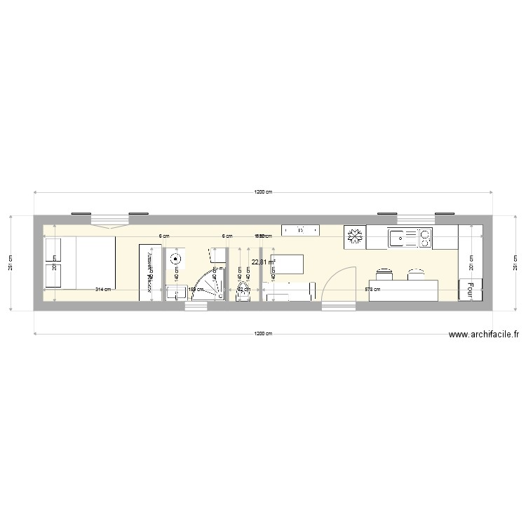 PROJET 1 30m2. Plan de 0 pièce et 0 m2