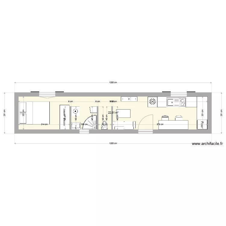 PROJET 1 30m2. Plan de PROJET 1 30m2. Plan de