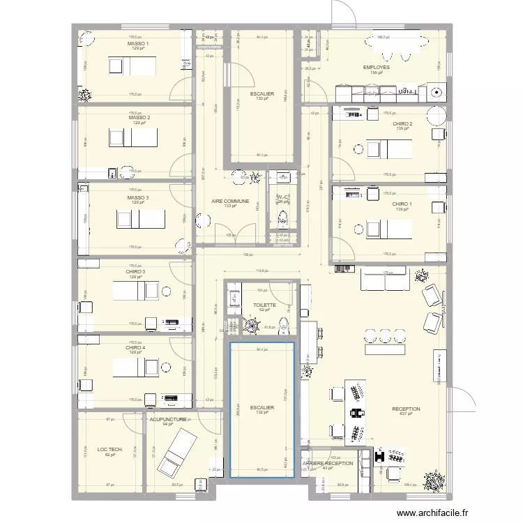 Nouvelle clinique 5 ao&ucirc;t 2022. Plan de 