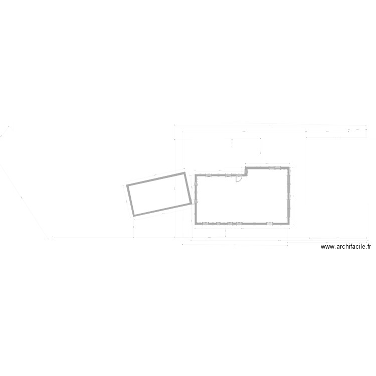 plan maison vide plus cotes 1. Plan de 0 pièce et 0 m2