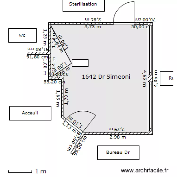 1642 Dr Simeoni. Plan de 