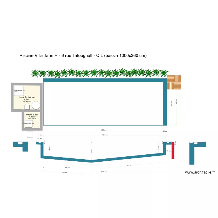 Piscine Tahri H. Plan de 
