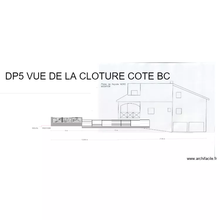 facade nord. Plan de 