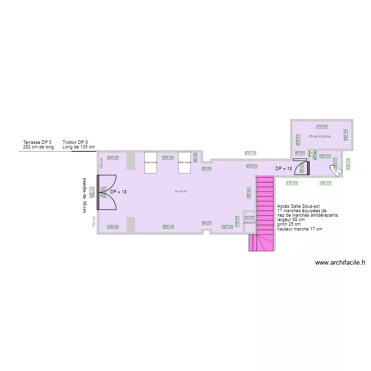 L ESCALE GOURMANDE RDC AVANT TRAVAUX. Plan de L ESCALE GOURMANDE RDC AVANT TRAVAUX. Plan de