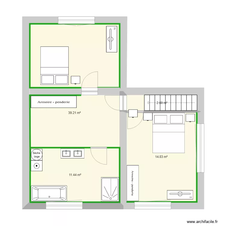 canal etage. Plan de 