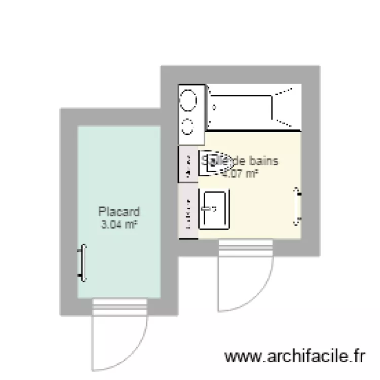 magdelaine sdb. Plan de 