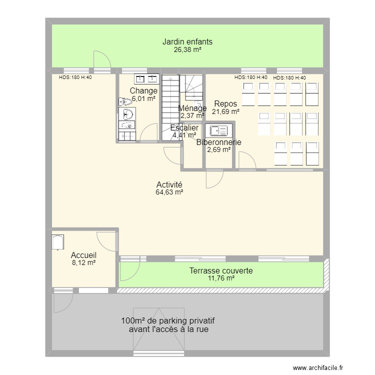 91 MASSY AV MARECHAL LECLERC PROJET 160622 V2 ARL VRAIES COTES PMI. Plan de 18 pièces et 240 m2