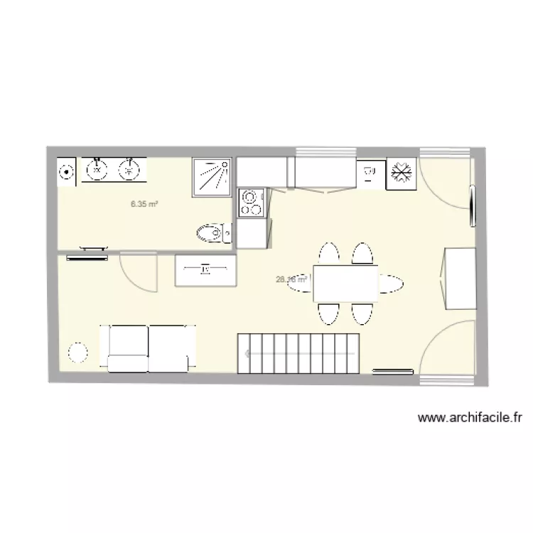 RdC Annexe amménagée Fouesnant. Plan de RdC Annexe amménagée Fouesnant. Plan de