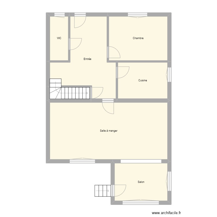 Croquis OSWALD  Rch. Plan de 7 pièces et 87 m2