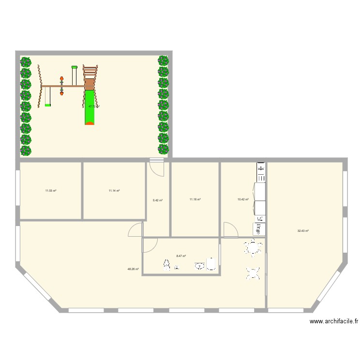 ETAGE cluses. Plan de 0 pièce et 0 m2