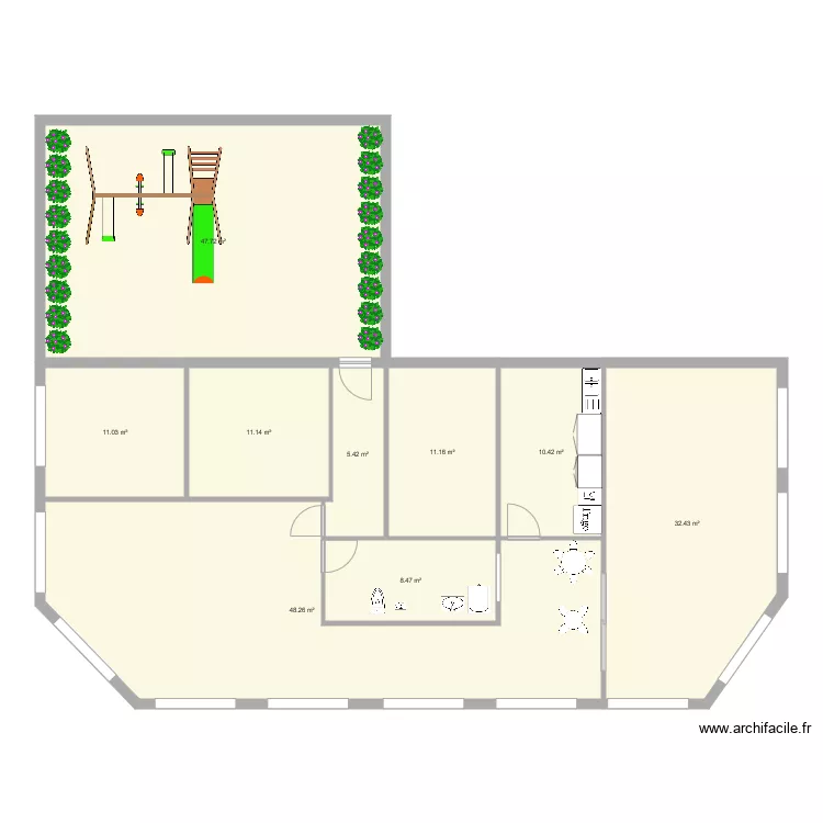 ETAGE cluses. Plan de ETAGE cluses. Plan de