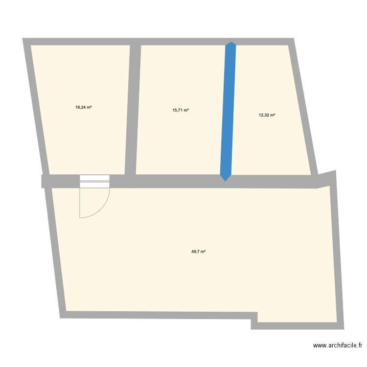 plan 1. Plan de 4 pièces et 94 m2
